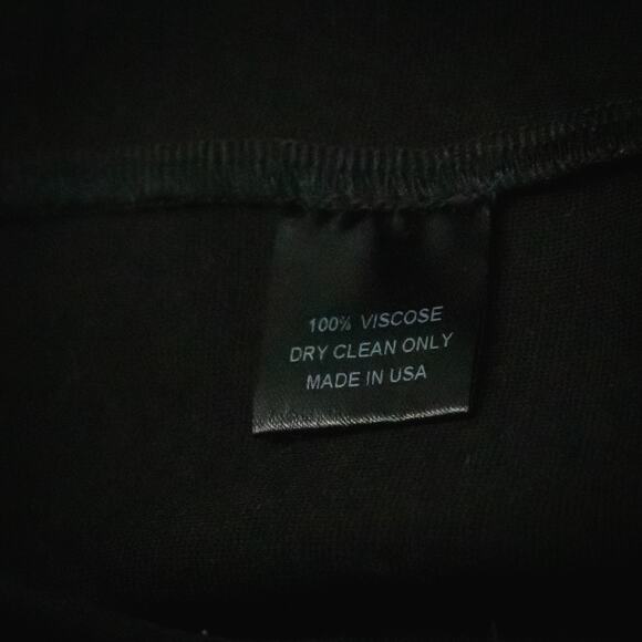 Sea New York Size 0 Black Contrast Stich Detail Crop Cropped Capri Length Viscos - Picture 5 of 6